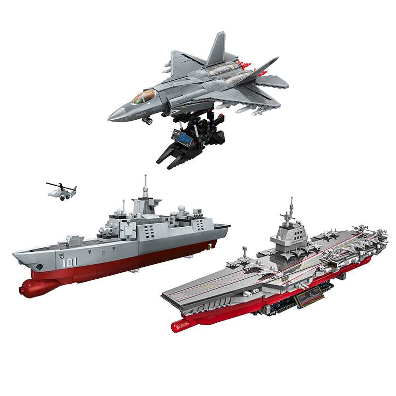 ENLIGHTEN Building Block Aviation Aircraft Military Model Assembly Toy, Boys' Gift, Dream-Builder Deep Blue Collector's Gift Box