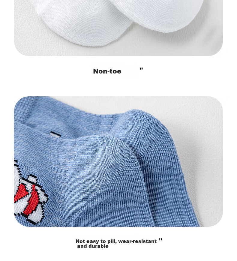 Mianmanman Children's Socks, Cartoon Boys Mid-Calf Xinjiang Cotton Antibacterial Anti-Mite Mesh Socks for Older Kids, Thin Summer Baby Socks, 7 Pairs TT 10