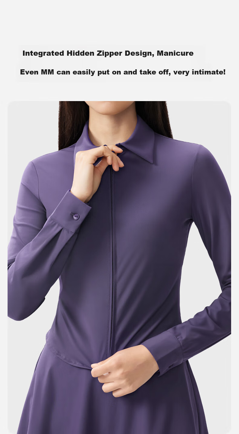 KAZUKOIN Slim Sun Protection Shirt for Women, Spring And Summer UV-Resistant Outdoor Sports Ice Silk Sun Protection Clothing 12
