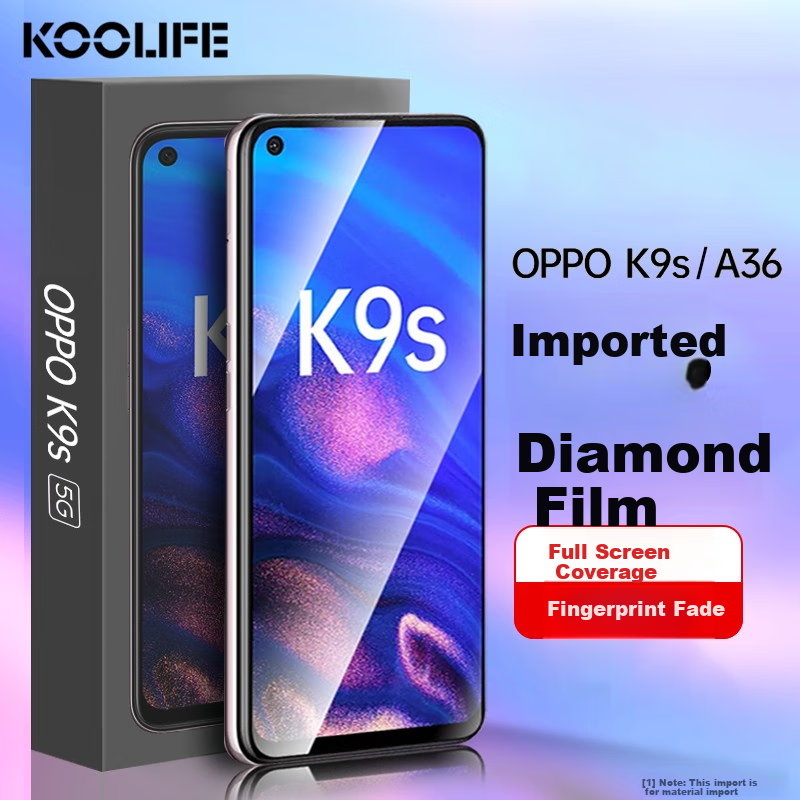 KOOLIFE [Upgraded Anti-Shatter Edge] Tempered Glass Screen Protector for OPPO K9s, A36 Phone Protective Film, Gaming Version, Ultra-Thin Full-Screen Coverage, HD Clear Anti-Drop Fingerprint-Resistant Front Film