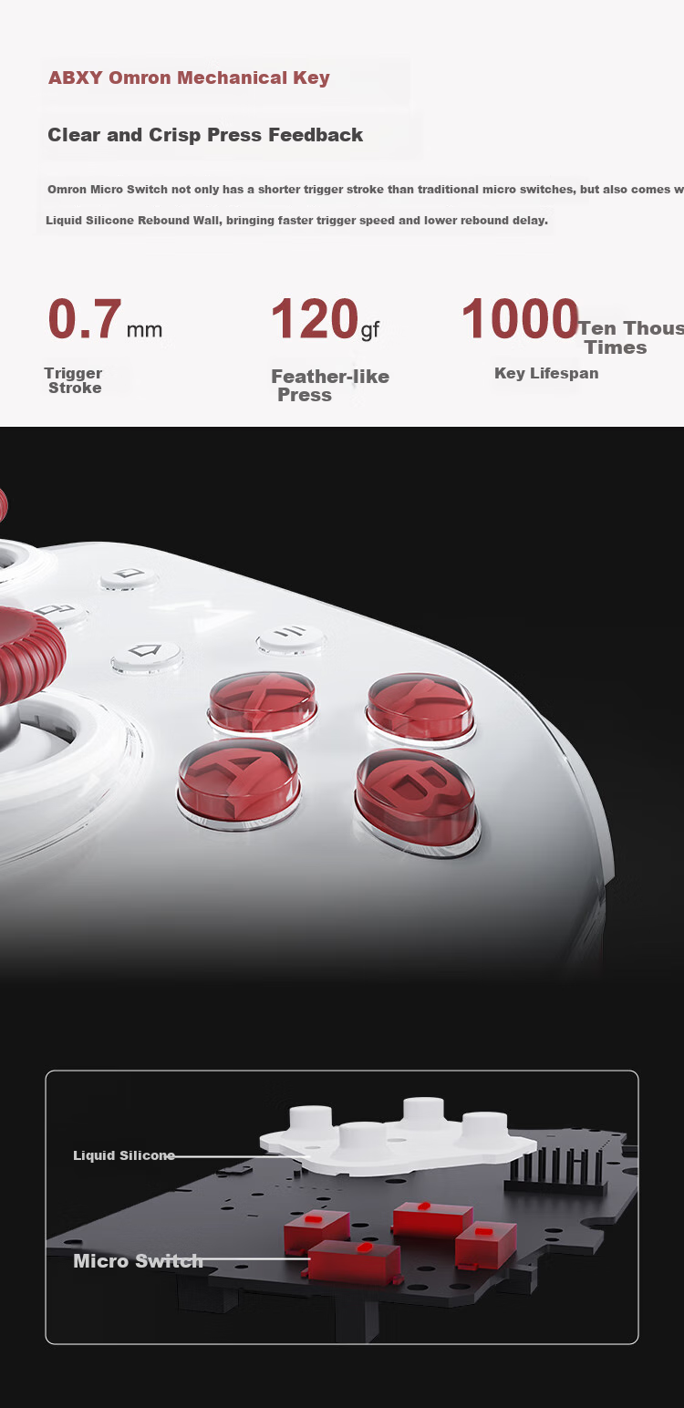 MOBAPAD Tiger's Belly 2 Game Controller Wireless Controller PC Version NS2 One-Button Wake-Up Switch 2/switch Bluetooth Steam Xbox-Like Pokemon Black 10