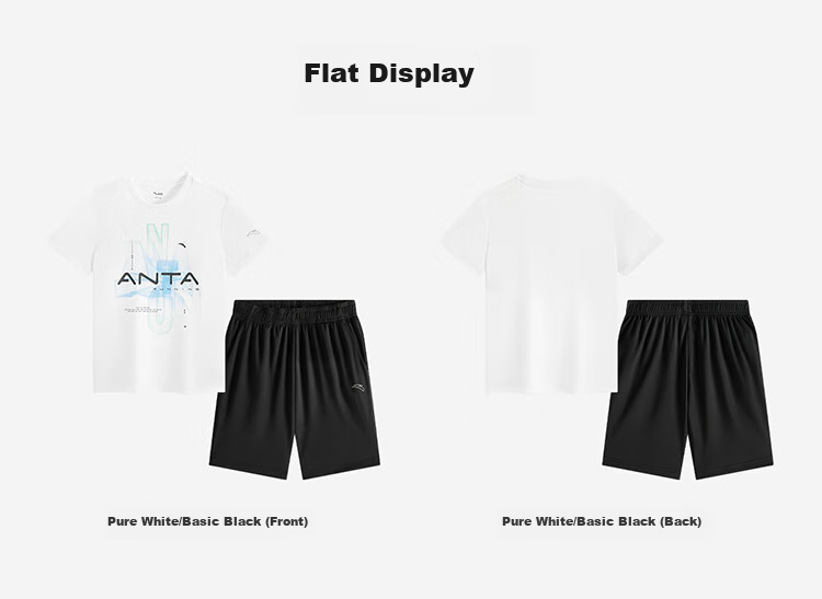 ANTA Children's Sportswear Set, Boys' Short-Sleeve T-Shirt And Shorts Two-Piece Set, Summer Outfit A52527720 25