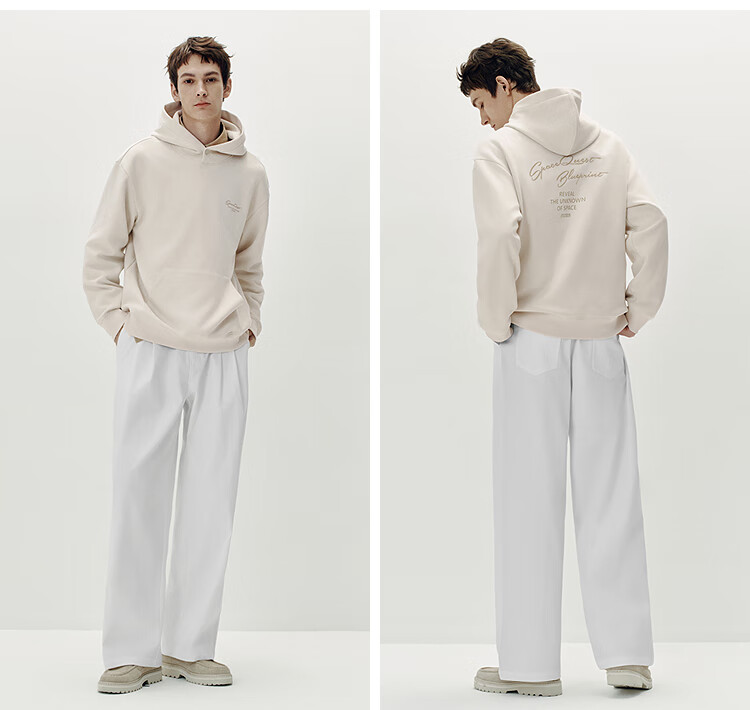 Semir [Mall Same Style] Men's Hooded Sweatshirt Suede-Like Velvet Autumn 2025 Printed Embroidered Top 101525116101 5