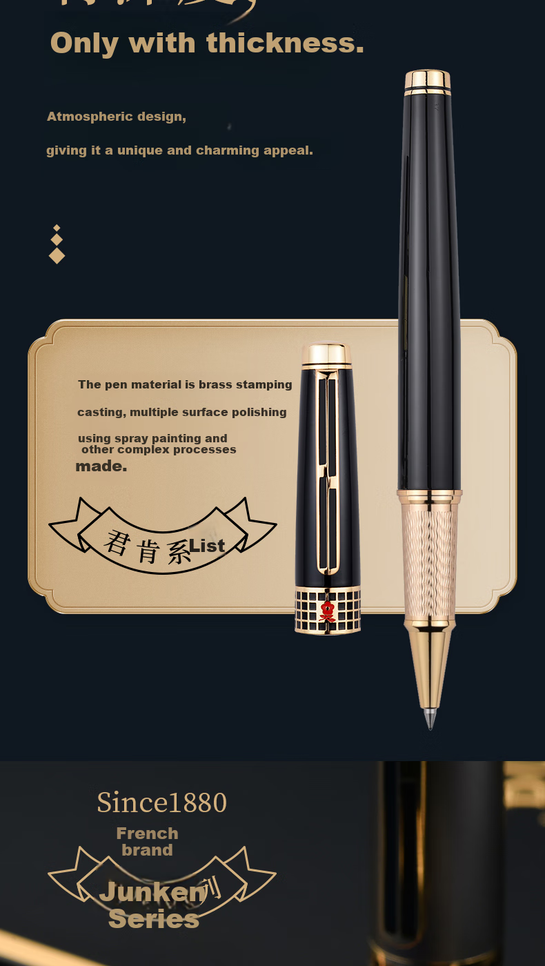 MONTAGUT [Best-Selling Product] Signature Pen for Men And Women, Business Writing Office High-End Gift Box Set, Gift Companion Gift Junken Series Gray 0.5mm 3