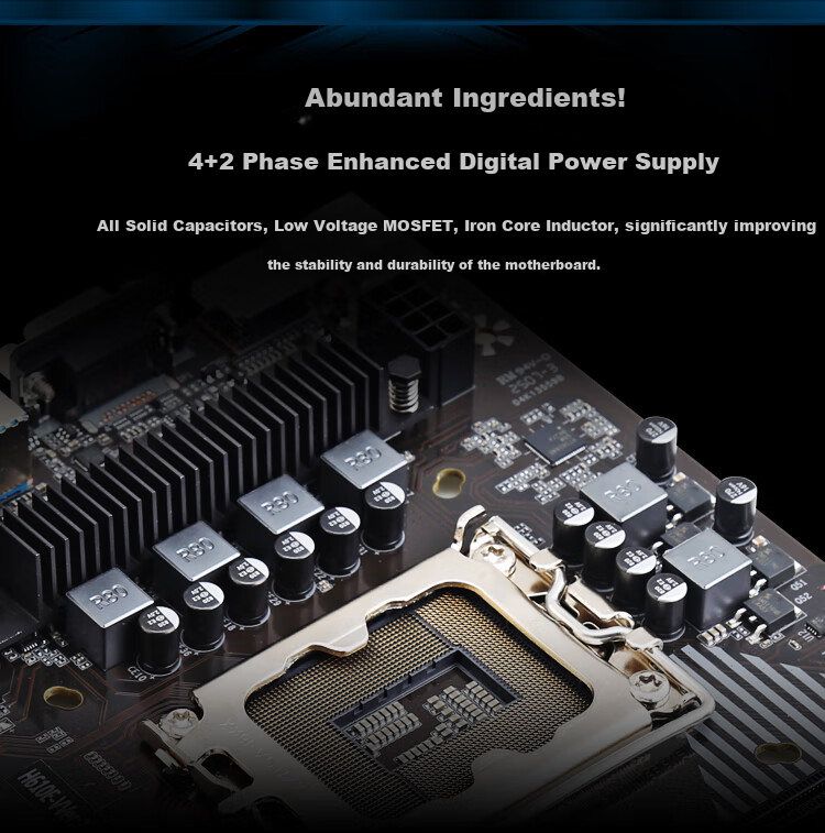 ONDA H610-VH4 (Intel H610/LGA 1700) Supports G6900/12100/13100 Entertainment And Office Motherboard 5