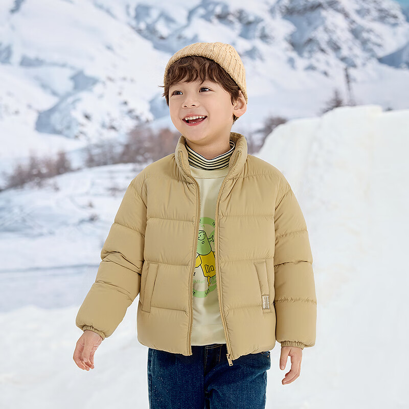 BALABALA Kids Puff Down Jacket Children's Winter Coat 2025 New Boys Girls Baby Parent-Child Stand Collar Cute Outerwear
