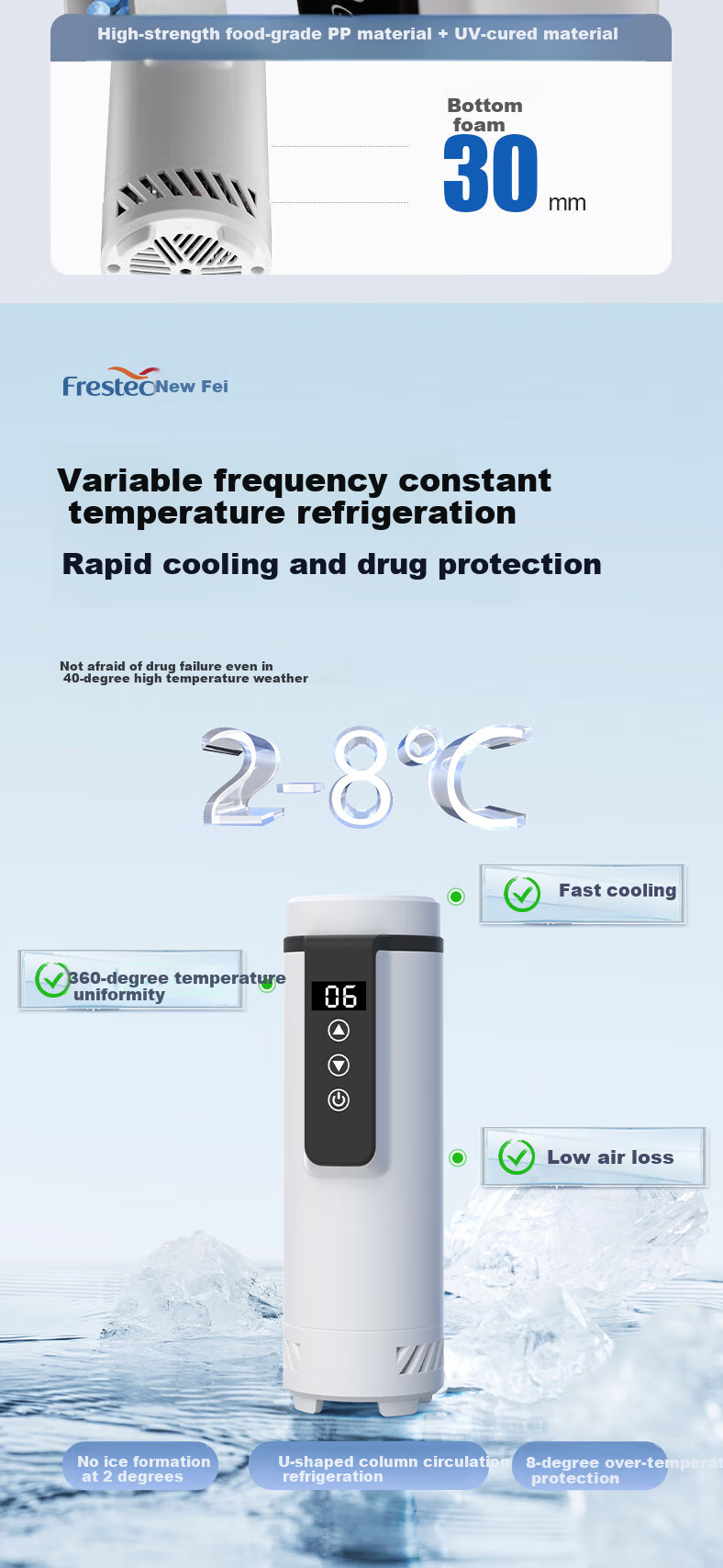 Xinfei (Frestec) Insulin Refrigerator Cup, Medicine Refrigeration Cup with Long-Lasting Battery Life for Car And Home Use, Constant Temperature, Lightweight And Portable Small Medicine Box 14
