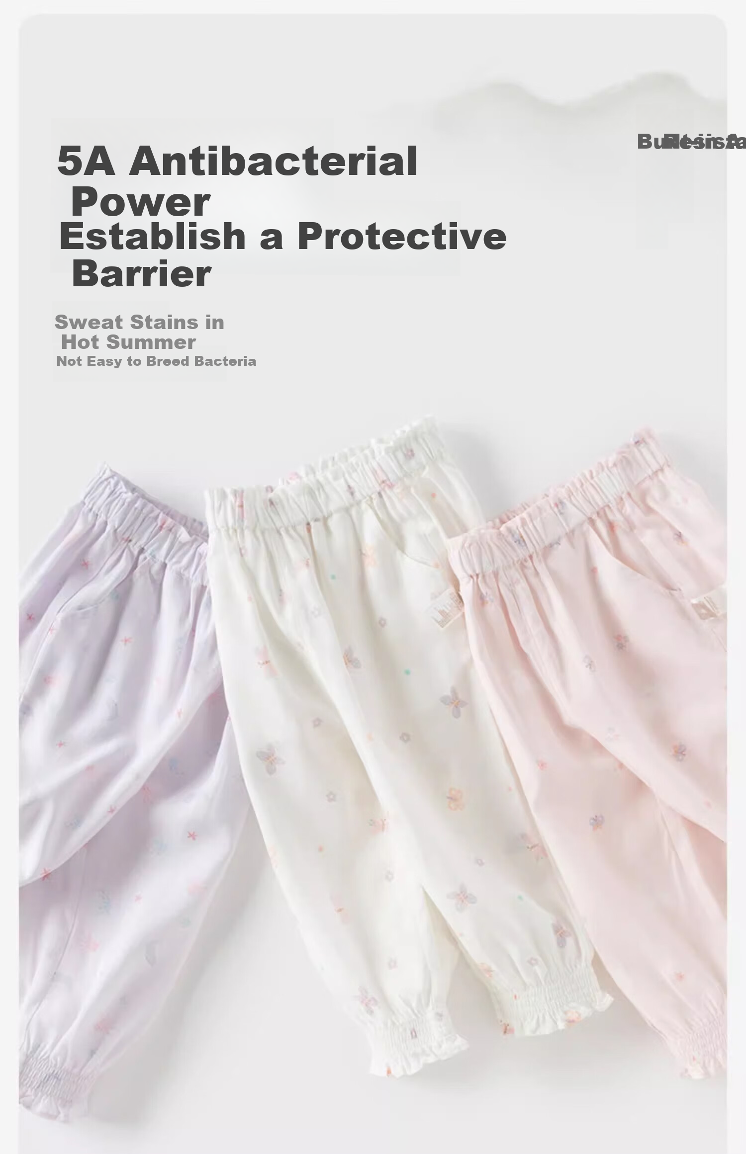 DAVE & BELLA Children's Mosquito-Repellent Pants, Girls' Antibacterial Cooling Trousers, Baby Girl's Ankle-Tied Pants, Summer Wear 9