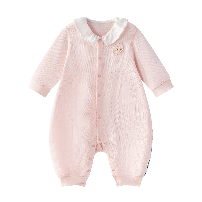 Babycare Camellia Onesie Spring New Product Bodysuit Newborn Romper Baby Clothes Elegant Pink 80cm