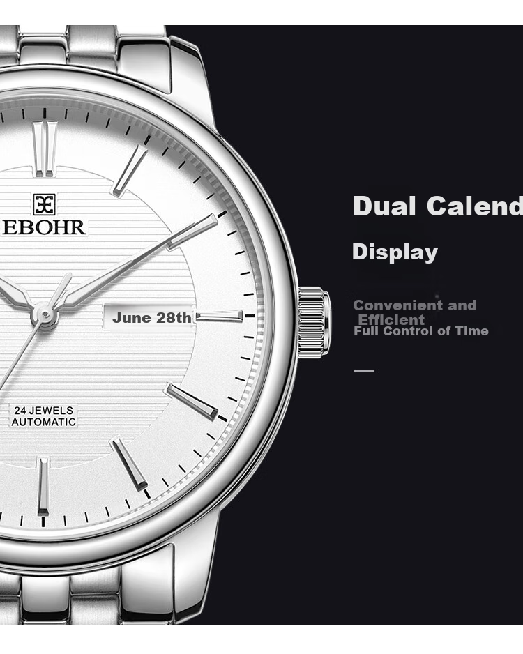 EBOHR Men's Watch, Master Series Waterproof Business Mechanical Wristwatch for Men, Birthday And Holiday Gift, 36501418 7