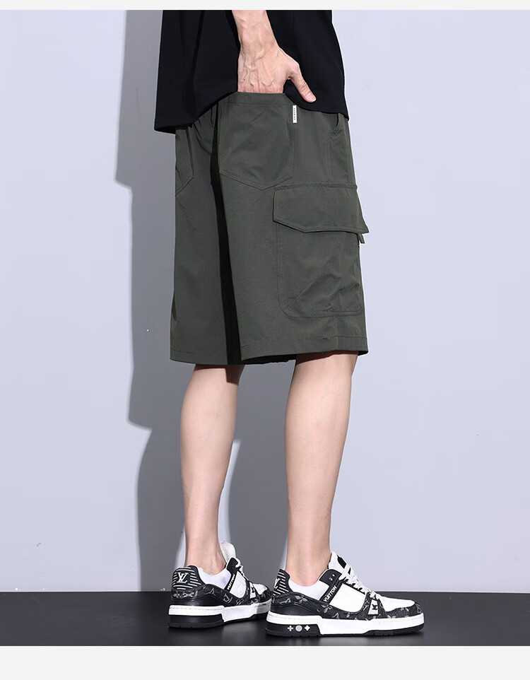 Yipintiancheng [Workwear Shorts] 2025 Summer Men's Five-Point Pants, Fashionable Workwear Multi-Pocket Trendy Outdoor Sports Shorts 12