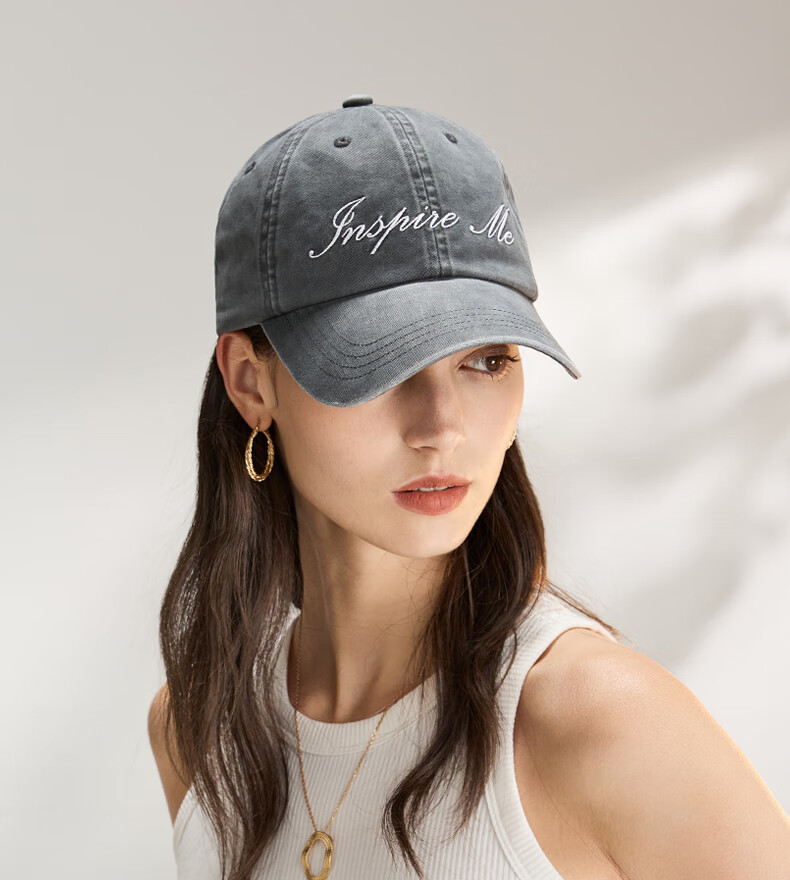 ELLE Baseball Cap for Women, All-Season Sun Protection Hat, Large Circumference High Crown Visibly Small Brim Cap for Men, Gift 25