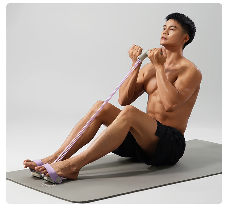 JD Jingzao Foot Pedal Resistance Band Yoga Pull Rope Fitness Equipment Sit-up Assistant Abdominal Roller Green 16