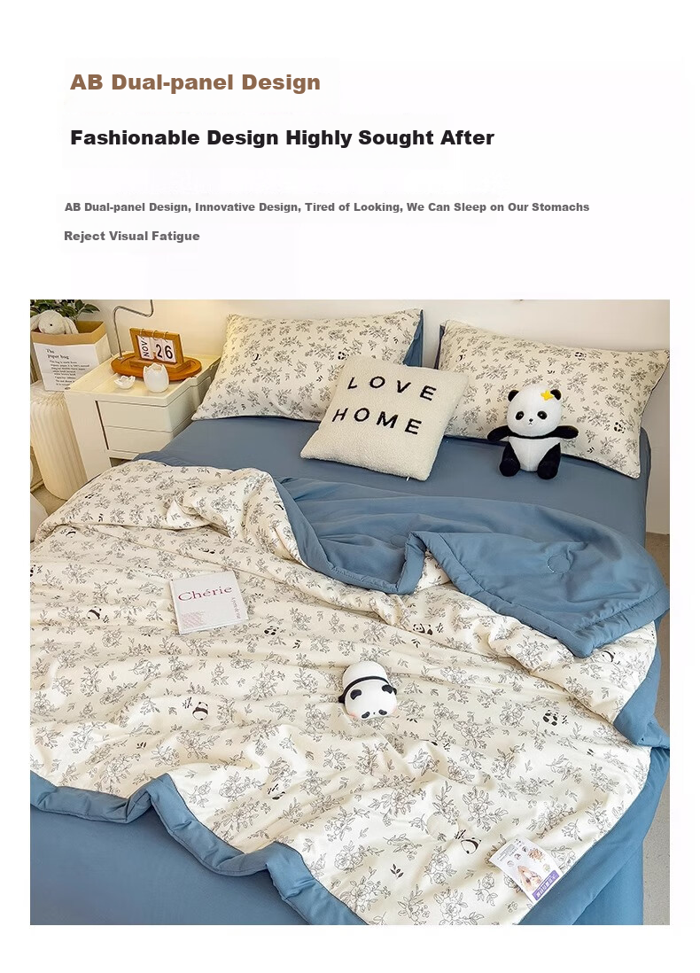 Wuyinliangpin Children's Summer Cooling Quilt, Air Conditioning Blanket, Baby Class A Soybean Kindergarten Nap Quilt, Garden Style, 100x150cm 8