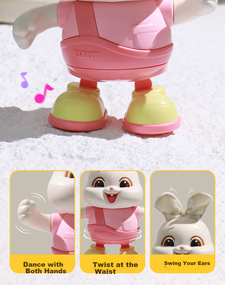 Dimoarch Electric Singing And Dancing Rabbit Toy for Babies, Educational Head-Lifting Practice Training Electric Toy for Infants And Childre 2
