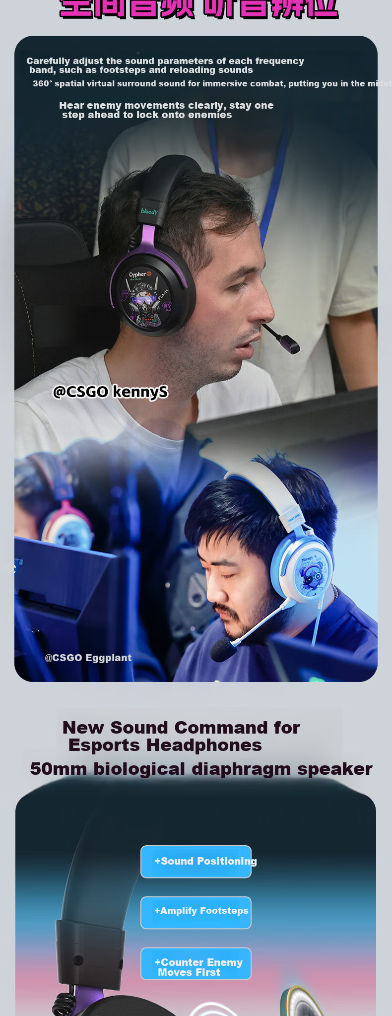 A4TECH Wild Tribe M595PRO Wired Gaming Headset Over-Ear Blood Hand Phantom 7.1 PUBG Essential CS Delta Force Valorant E-Sports Headset Phantom Hacker 4