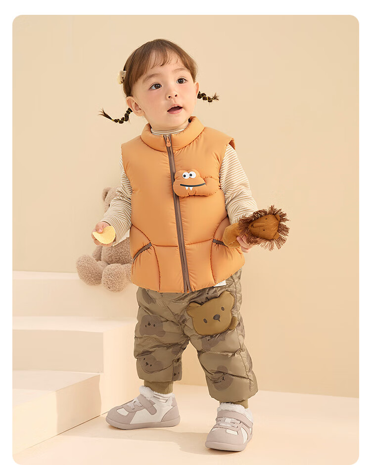 BALABALA Children's down Vest, Girls And Boys Outerwear, New Autumn And Winter Clothing, Baby Warm down Jacket 19