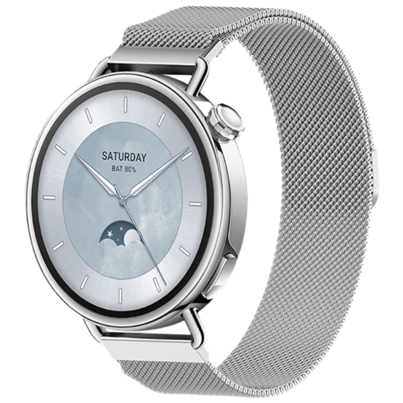 CHENSONG Milanese Magnetic Strap for Huawei Watch GT6 41mm Silver, Upgraded Magnetic Band for Women Smartwatch Accessories
