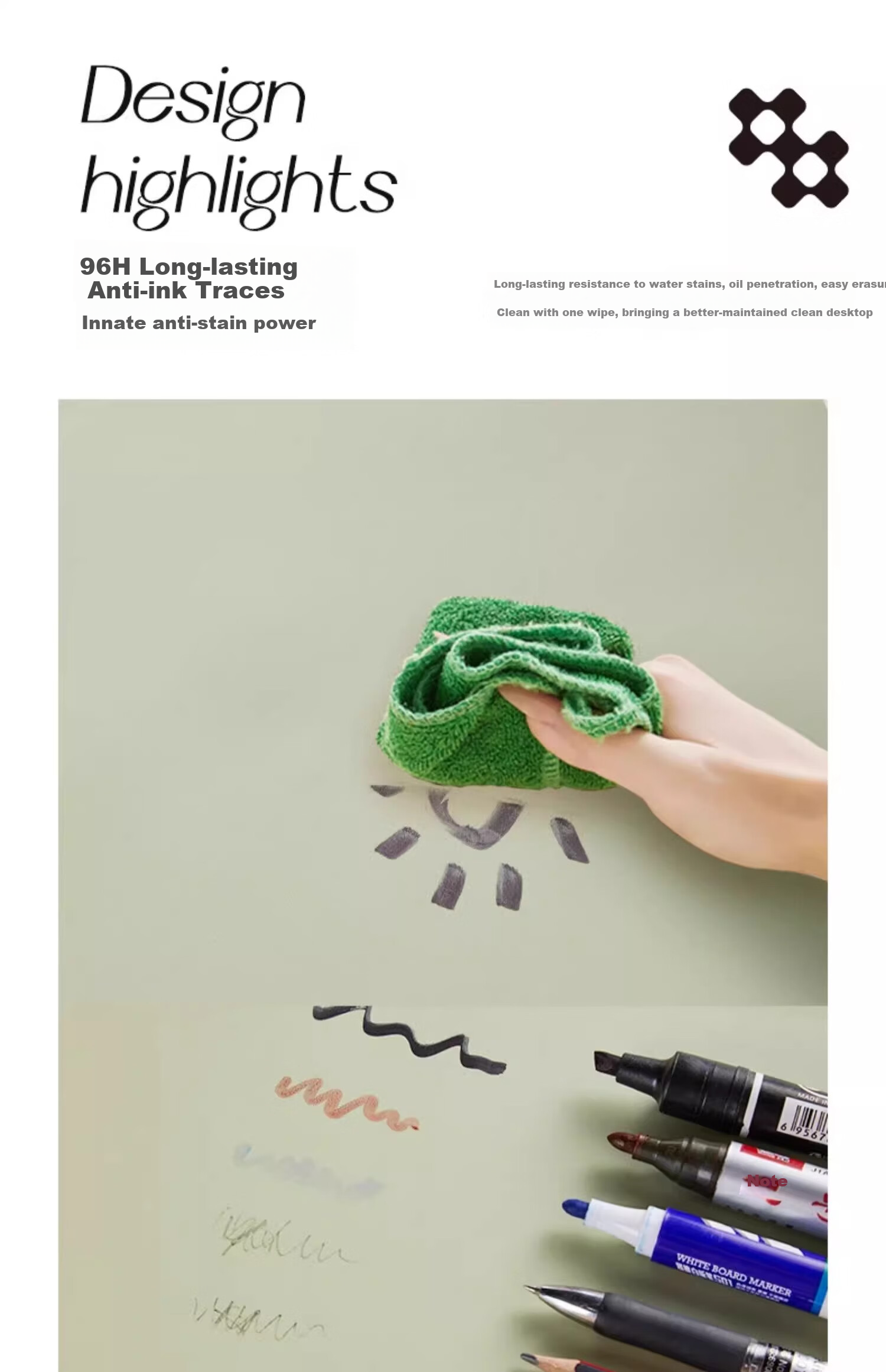 Yinshang Silicone Dining Table Mat, Waterproof And Oil-Proof, Washable, High-End Tablecloth, Heat-Resistant, Pure Color Coffee Table Surface Protection Pad 6