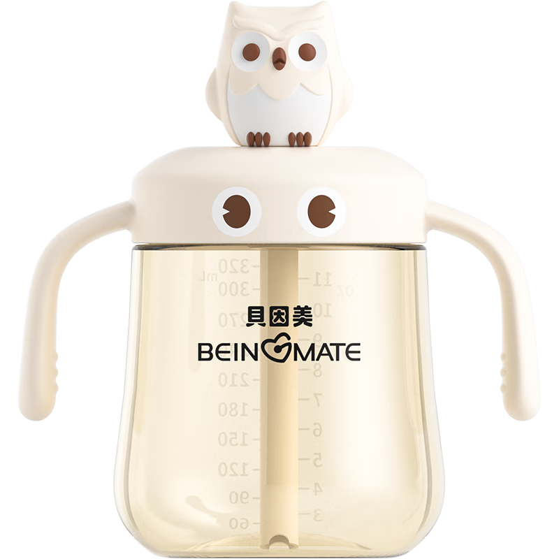 Beingmate Children's Milk Cup Straw Water Cup for Babies Over One Year Old Baby Training Cup with Measurement Scale Direct Drinking Bottle
