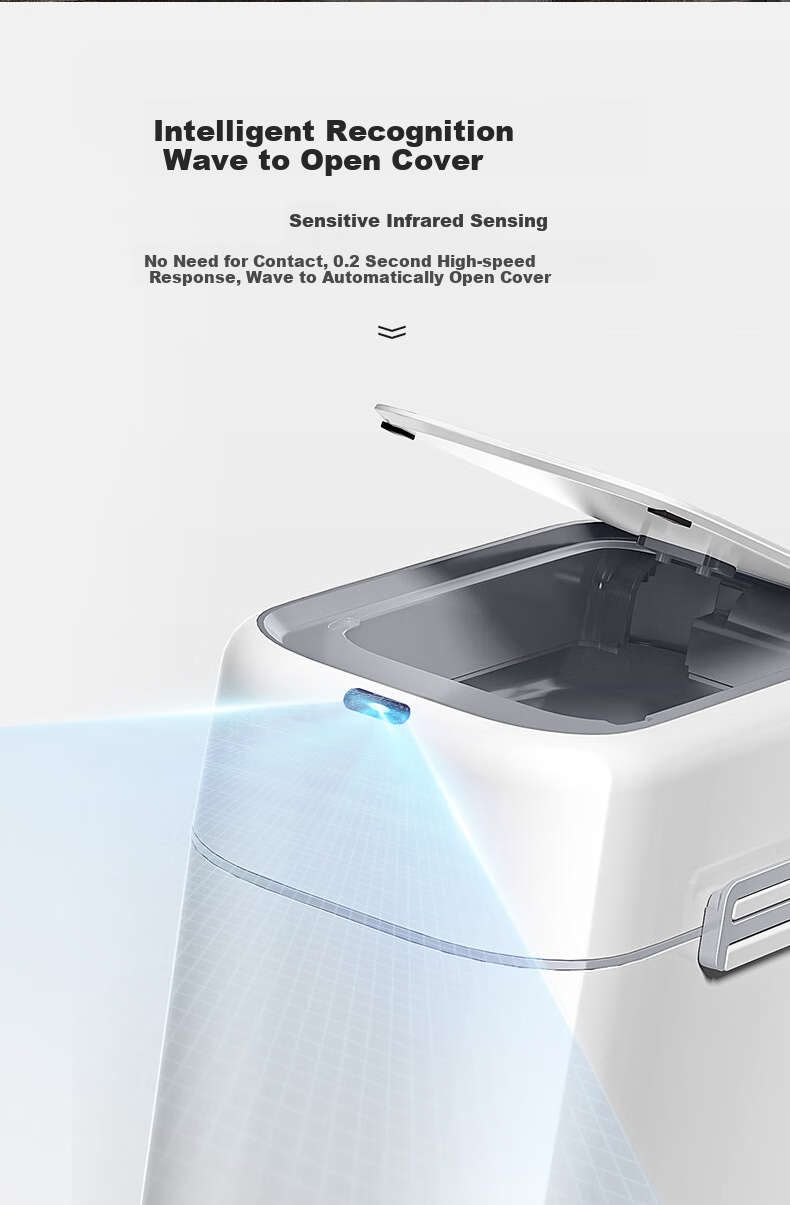 SUPOR Smart Sensor Trash Can 9L Rechargeable Waterproof for Bathroom Narrow Space 2026 Stylish Design 6