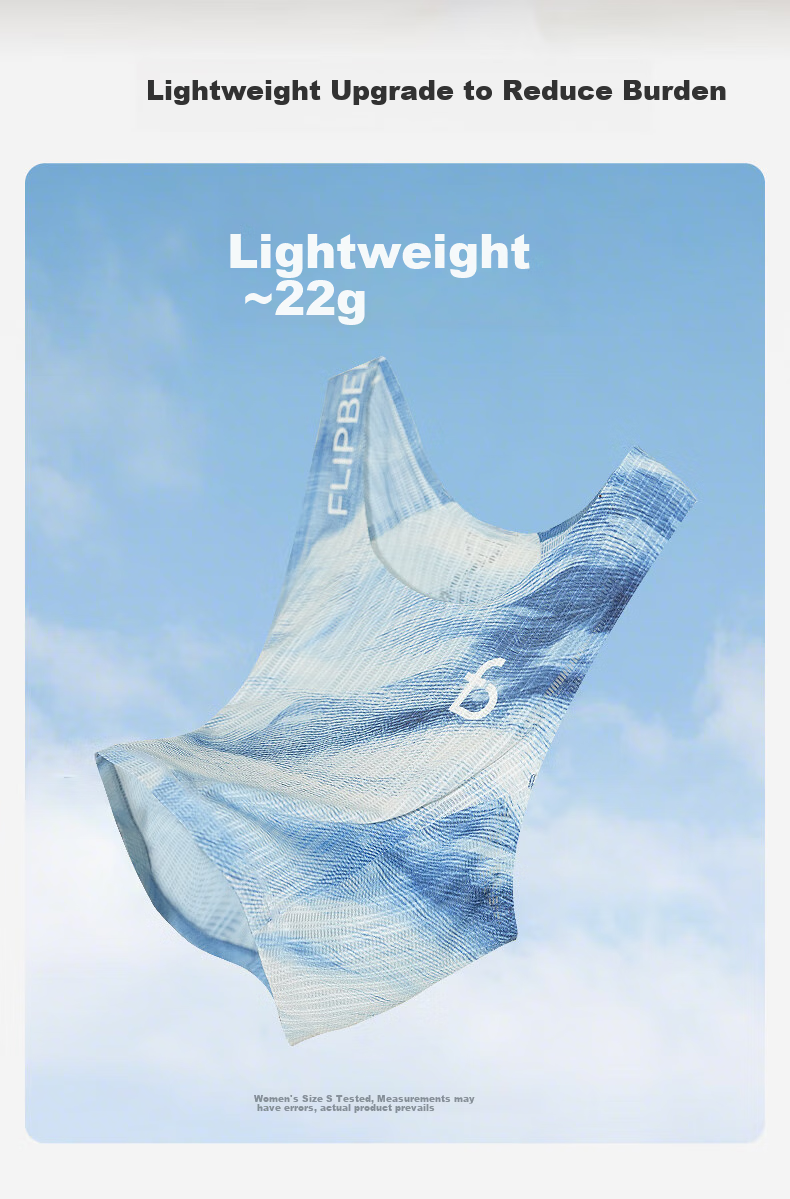 Flipbelt [Chromosome Half-Back Vest 2.0] Women's Training Quick-Dry Shirt, Marathon Running Breathable, Glacier Blue, M 3