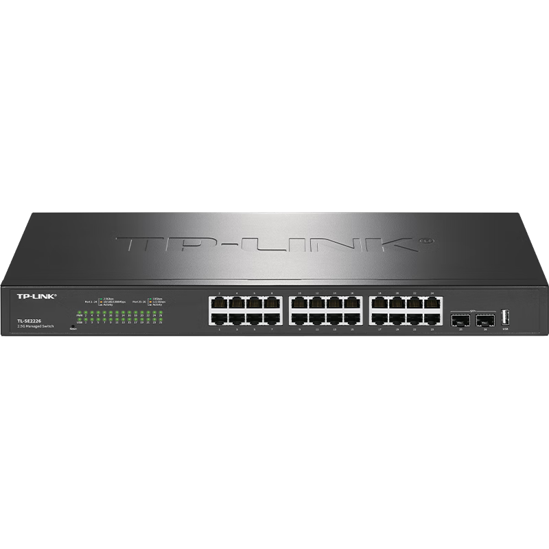 TP-LINK 24-Port 2.5G+20K SFP+ Cloud-Managed Switch, Layer 2 Managed, Supports Port Monitoring, Cable Detection, Loopback Protection TL-SE2226