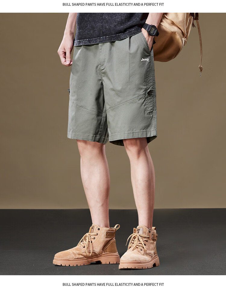 JEEP High-Quality Casual Five-Point Shorts for Men, Summer 2026 Lightweight Mid-Length Pants 11