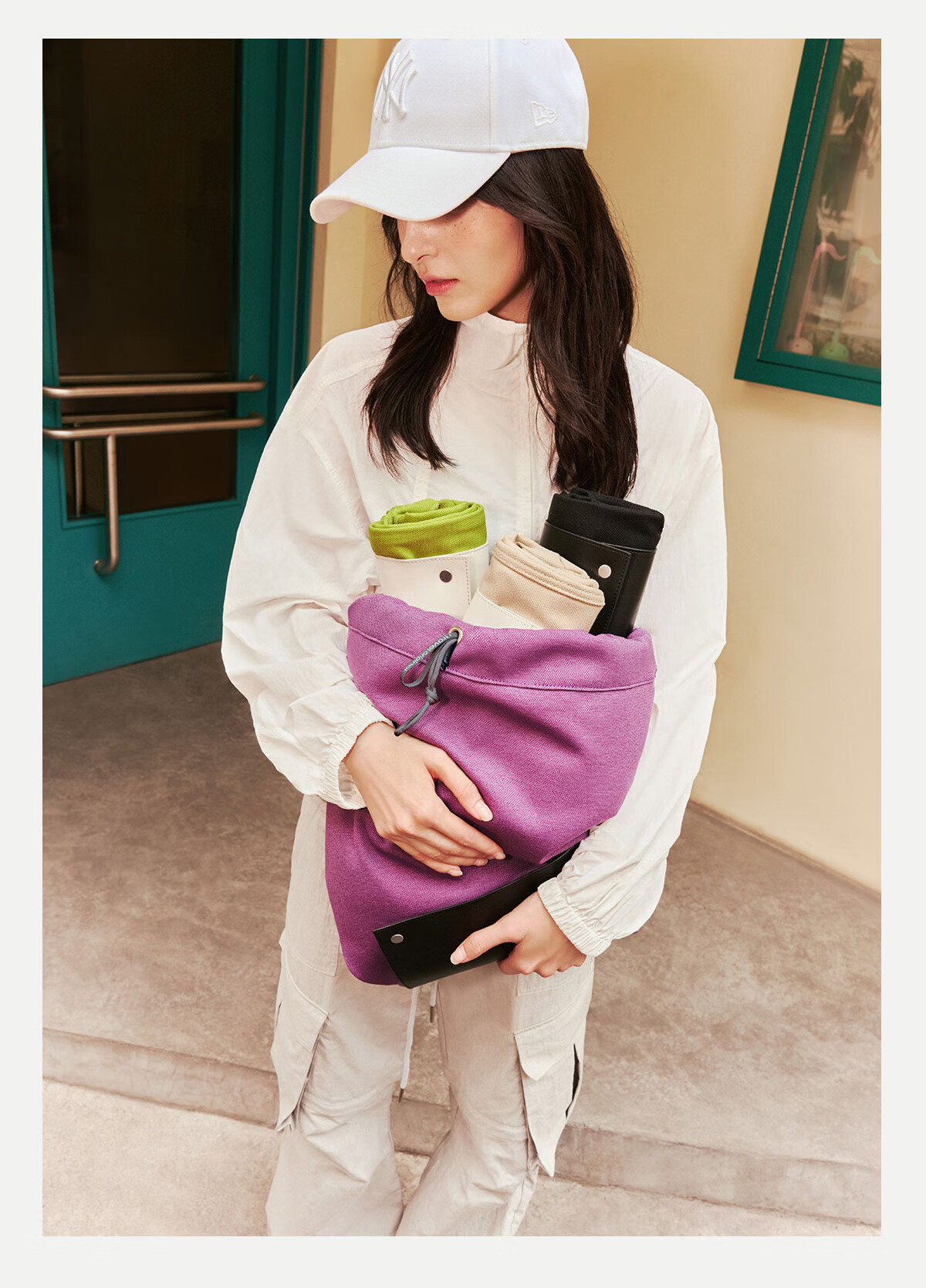 ITO MYCENA Backpack Unisex New Travel Lightweight Fashionable Stylish Small Backpack Light Green 15L 1
