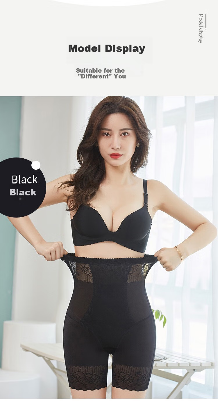 LangSha High-Waisted Tummy Control Shapewear Panties for Women, Postpartum Body Shaping, Waist Cincher, Butt-Lifting, Body Shaping Underwear, Safety Shorts, Black, L 17