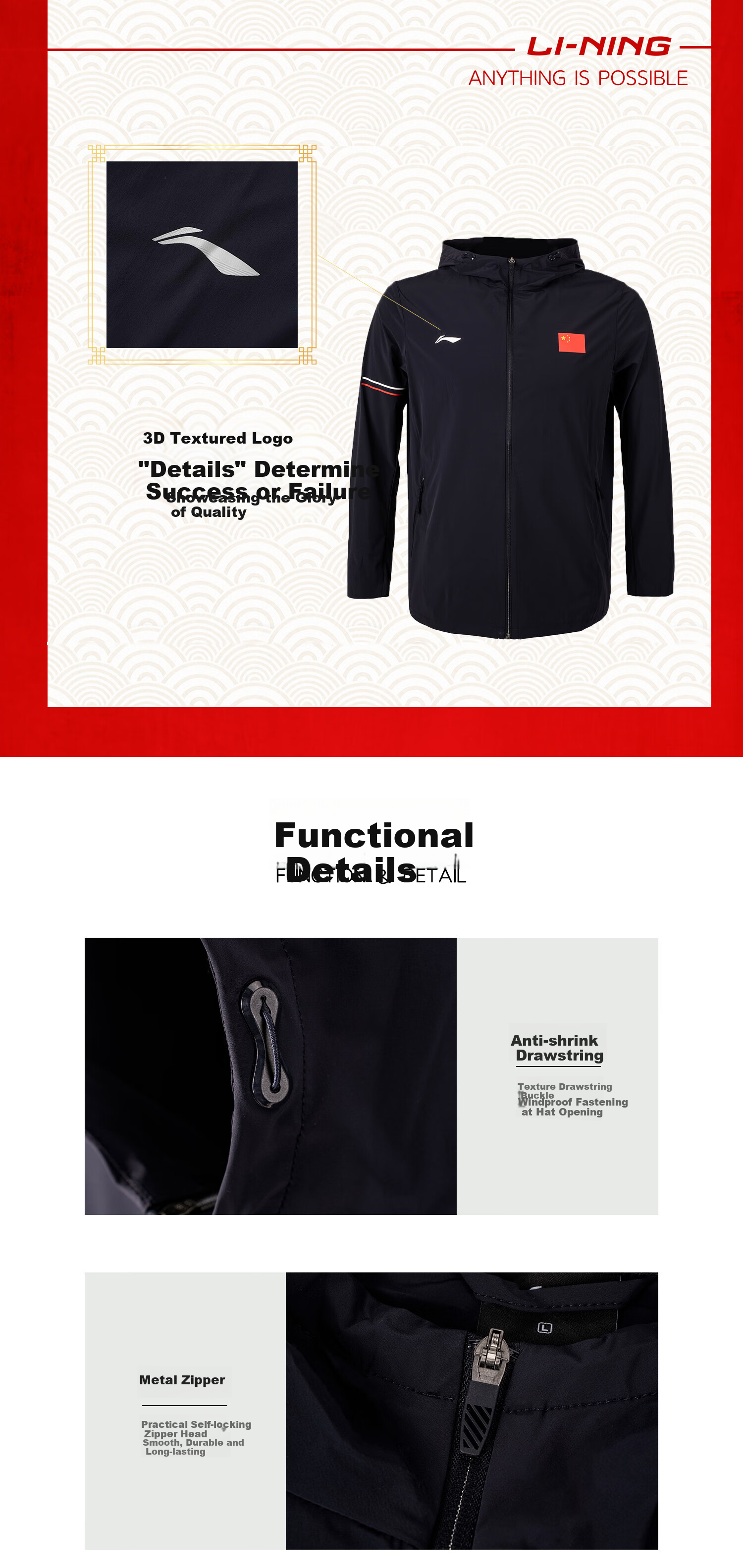 Li-Ning's New 2025 National Team Honor Flag Jacket, Long-Sleeve Windbreaker, Same Style As Ma Long, Xu Xin, And Liu Shife 4