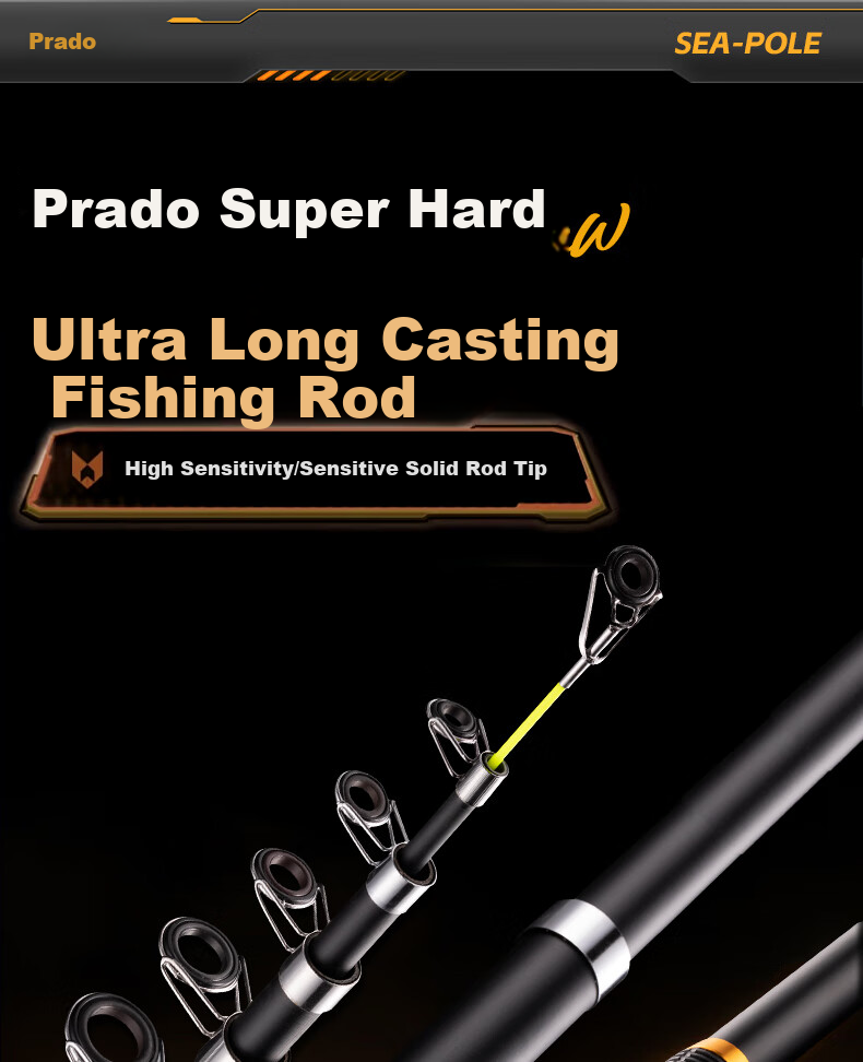 Weilianmeng 3-Meter Pudu Sea Rod, Bare Rod, Ultra-Hard Casting Rod, Long-Distance Casting Rod, Sea Fishing Rod, Carp And Bighead Carp Rod, Sea Rod, Spinning Rod, Fishing Tackle 1