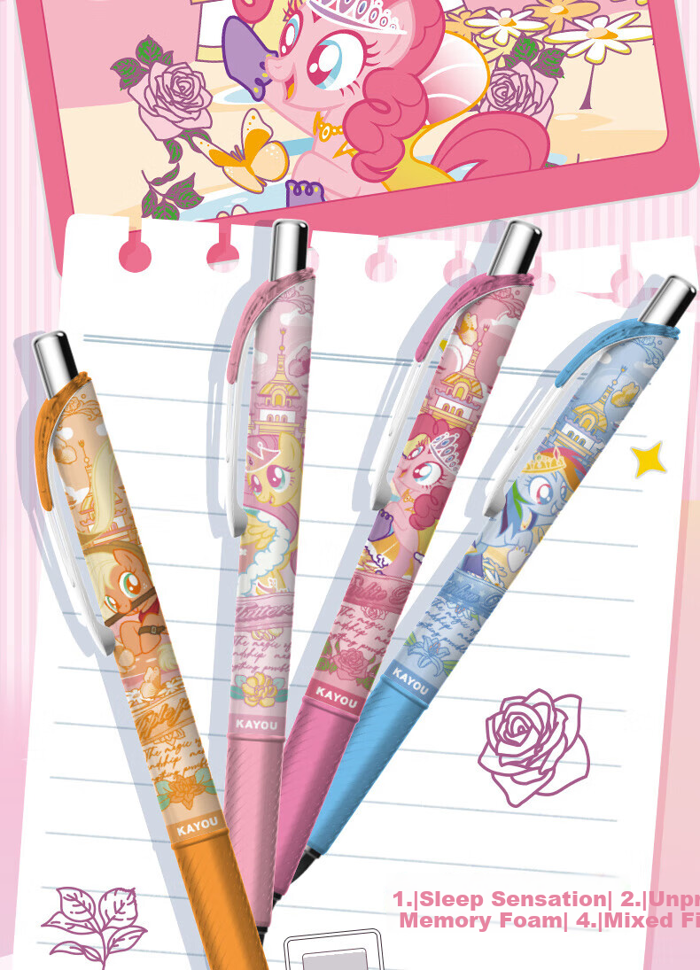 Kayou My Little Pony Blind Box Pen, Retractable Gel Pen, Signature Pen, Stationery, 0.5mm, Mid-Autumn Festival, National Day, Christmas Gift 6