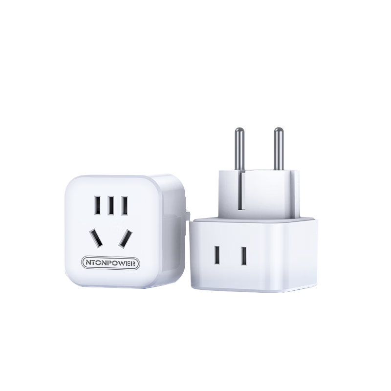 Newton's Law EU Standard Travel Adapter Multi-Country Power Socket/Converter Compatible with South Korea/Russia/France/Germany/Italy/Spain/Greece/Vietnam 2-Socket
