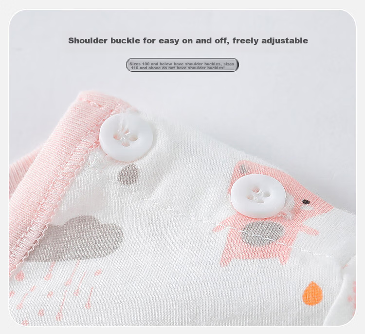 YUZHAOLIN Girls' Pajamas Spring Children's Home Wear Set for Young And Older Kids, Pure Cotton All-Season Air Conditioning Clothes, Animal Park Desig 12