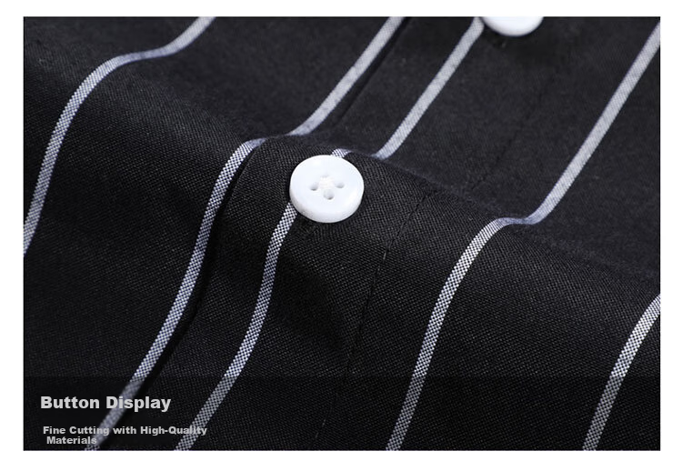 TUCANO Men's Shirt, Spring And Autumn Cotton Comfortable Lapel Long-Sleeve Shirt, Fashionable Striped Top, Men's Clothing, Black XL 13