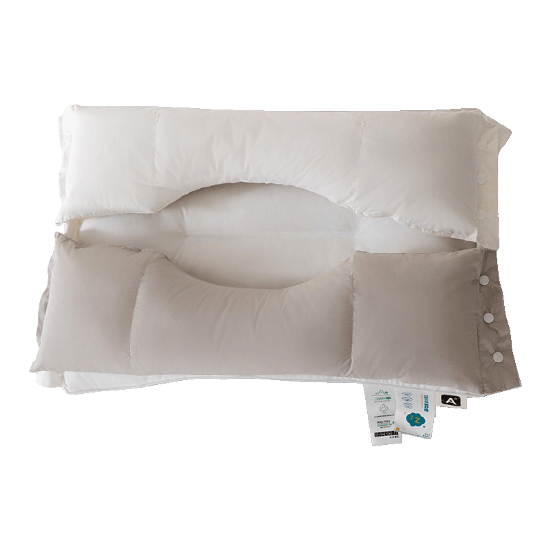 SOMERELLE 3-in-1 Neck Support Pillow Cervical Traction Pillow Shoulder and Neck Pillow Deep Sleep Pillow for Cervical Spondylosis Removable High Pillow Core