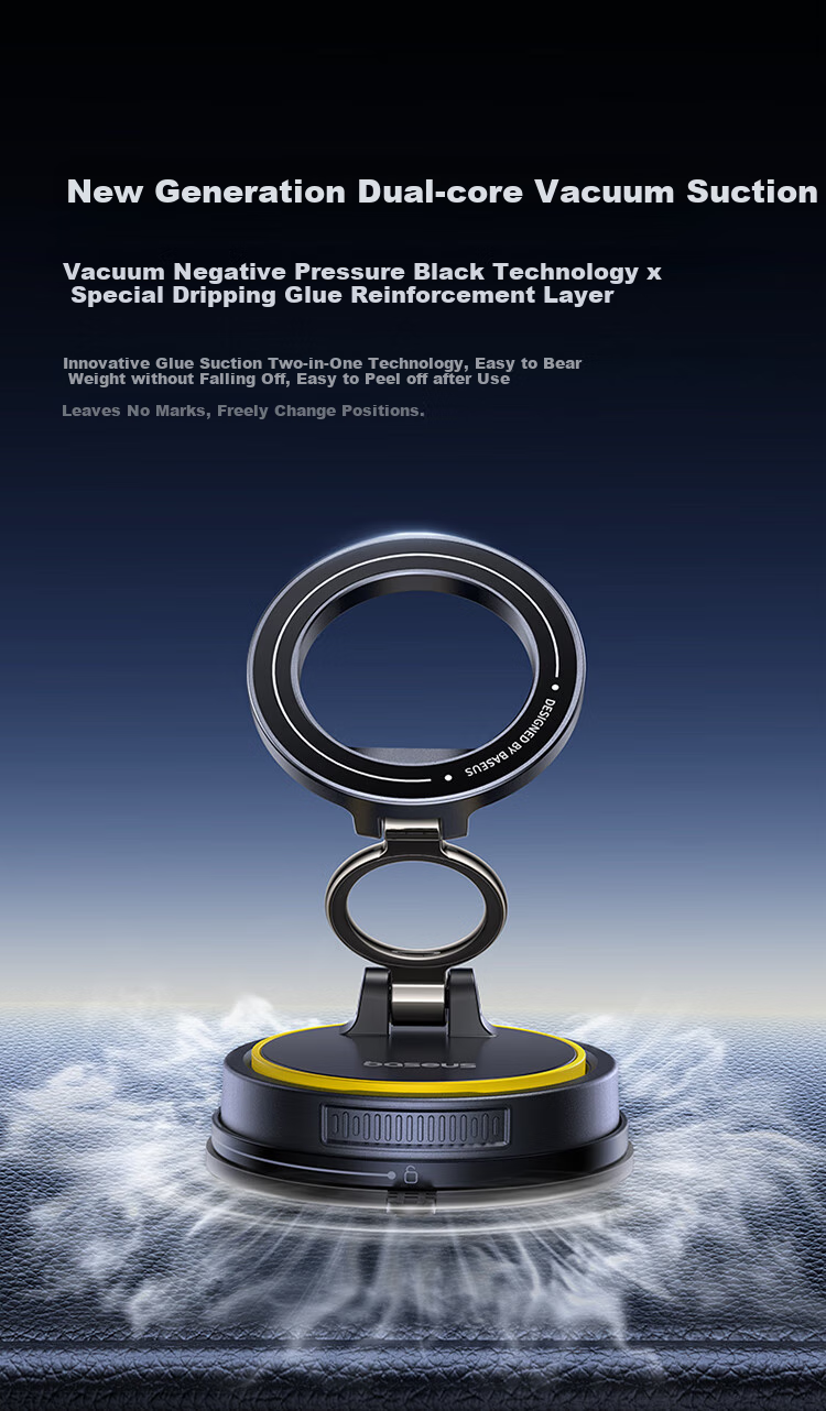 Baseus Car Phone Holder, Magnetic Vacuum Suction Cup, for Car Navigation And Dashboard, Universal Fit, New Model 2026 8