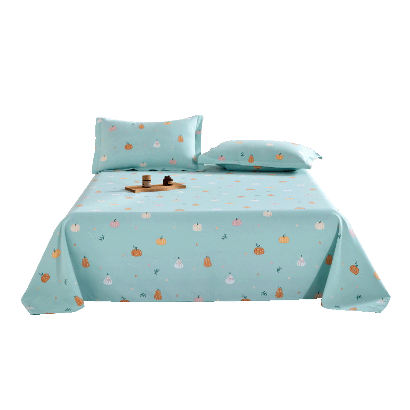 Hodo Original Cotton Thickened Coarse Cloth Bed Sheet Single Home Double Dormitory Bedspread Quilt Cover 230*245cm Persimmon