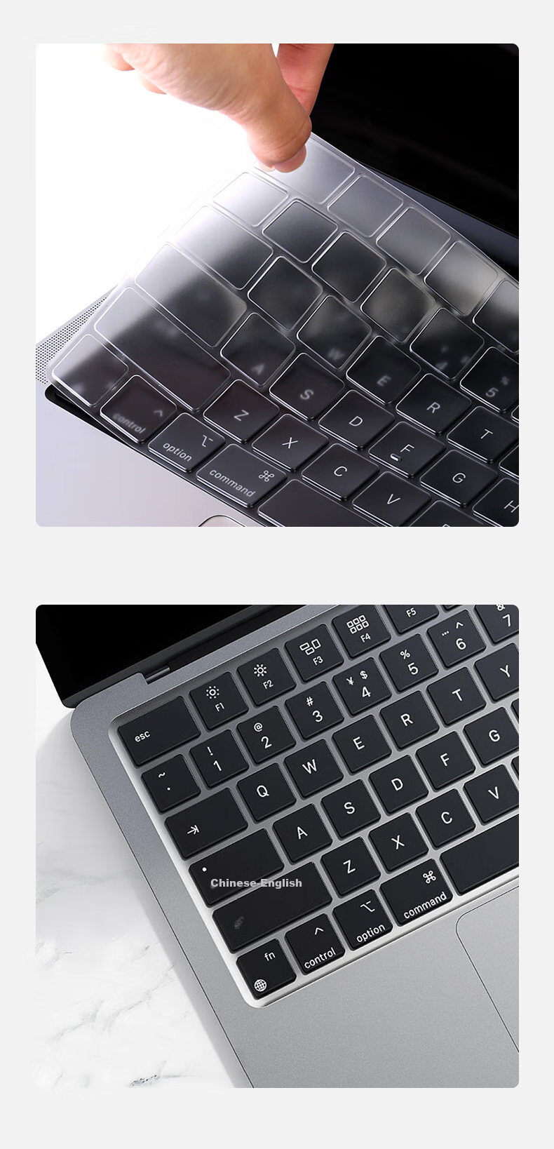 Jiasu Apple MacBook Pro 14.2-Inch Keyboard Cover for M5/4/3/2/1 [A3112/A3434], 2026/25/24/23 Model Keyboard Protector, Highly Transparent Dust-Proof Cover 4