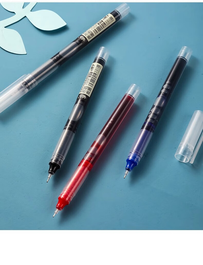 Xiaobaidian Red 0.5mm Neutral Liquid Rollerball Pen Full Needle Tube Red Correction Pen Large Capacity Carbon Ballpoint Pen 40pcs/Barrel RP007 10