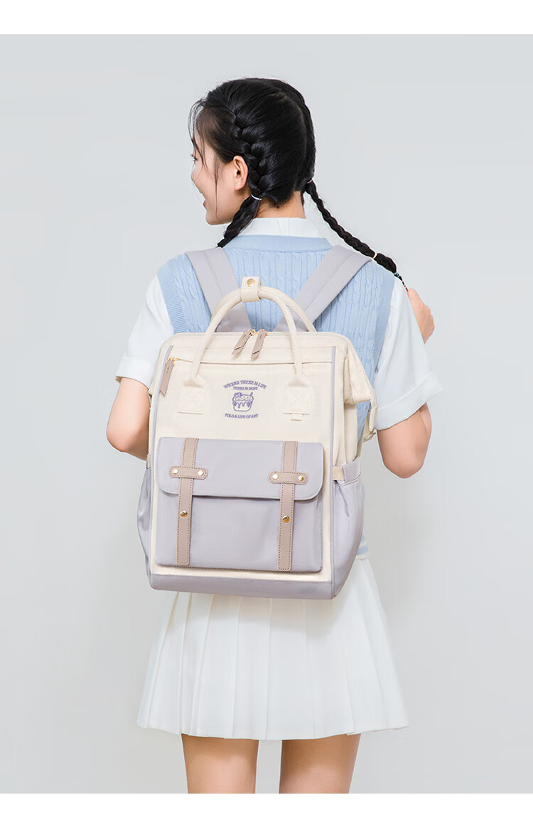 POLO Backpack for Women, Large Capacity School Bag, IPad Laptop Bag, College Student Travel Commuter Backpack, Birthday Gift 25