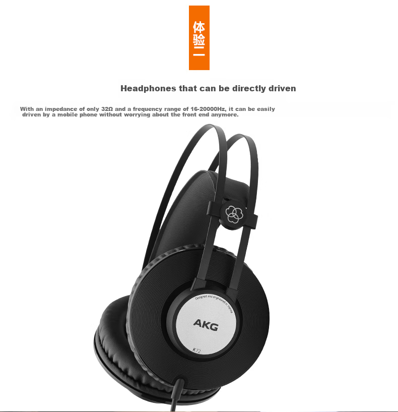 AKG K92 Over-Ear Closed-Back Monitoring Headphones Studio HiFi Music Wired Headphones for Computer and Mobile Phone Holiday Gift 3