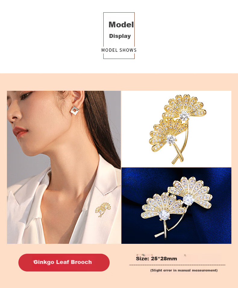 Dijing Women's High-End Brooch Gift Box, Versatile Fashionable Suit Pin Accessories, Autumn And Winter Clothing Ornaments 4