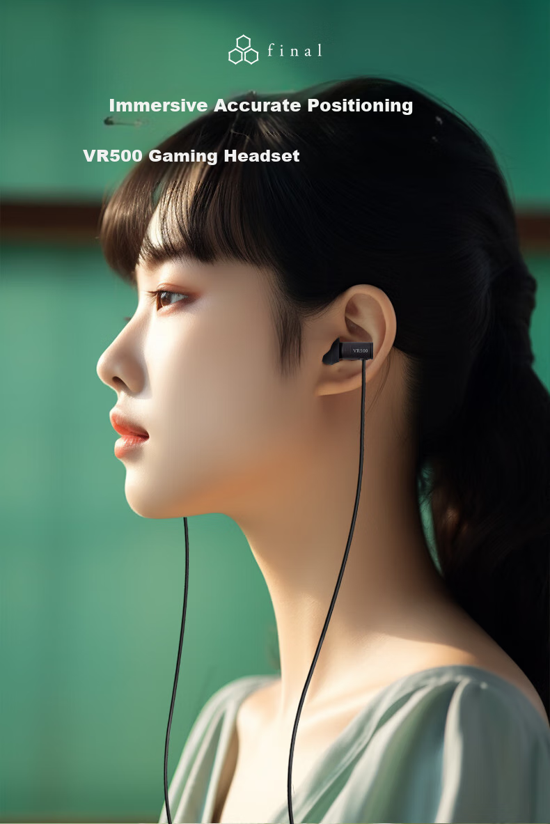 FINAL VR500 for Gaming Wired Headset with Accurate Positioning, 3D Spatial Immersion Experience, Fog Gray 1
