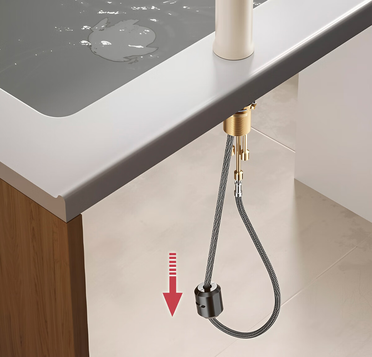 Xinfei Basin Pull-Out Hot And Cold Water Faucet, Bathroom Sink Tap, Electric Plated Face Basin, Universal Faucet for Washbasin And Sink 5