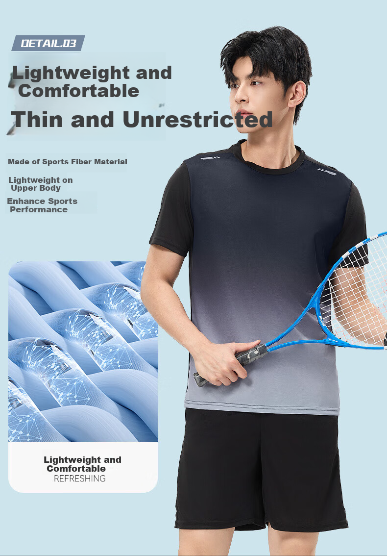 VICTORIATOURIST Men's Sports T-Shirt, Thin And Loose-Fitting Short Sleeve, Indoor Basketball Training Fitness Wear, Ice Silk Quick-Dry Casual Running Top 7
