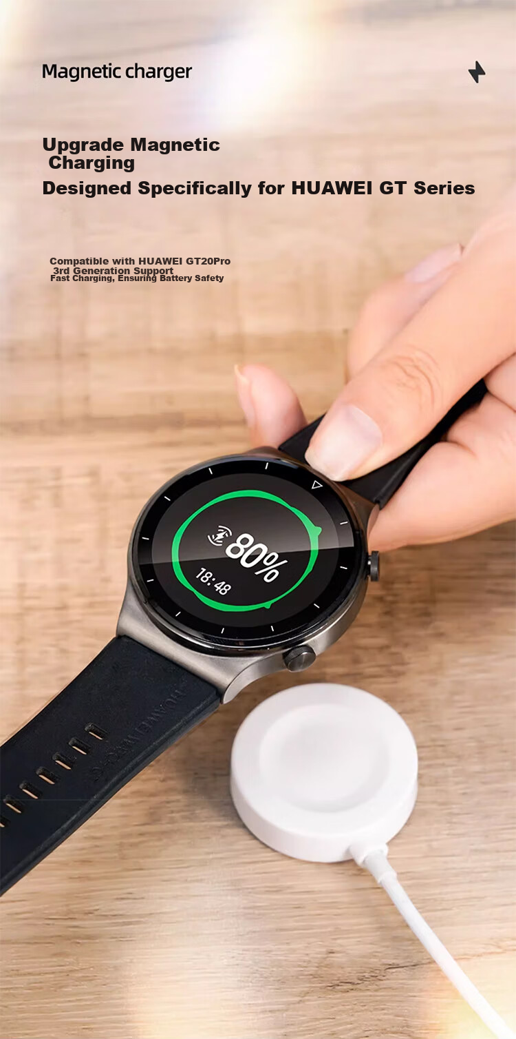 BIAZE Magnetic Fast Charging Dock Compatible with Huawei Watch Type-C Charger Set for Watch5/4/3/Pro/GT6/GT5/GT4/GT3/Pro/GT2pro/D2/FIT4 9