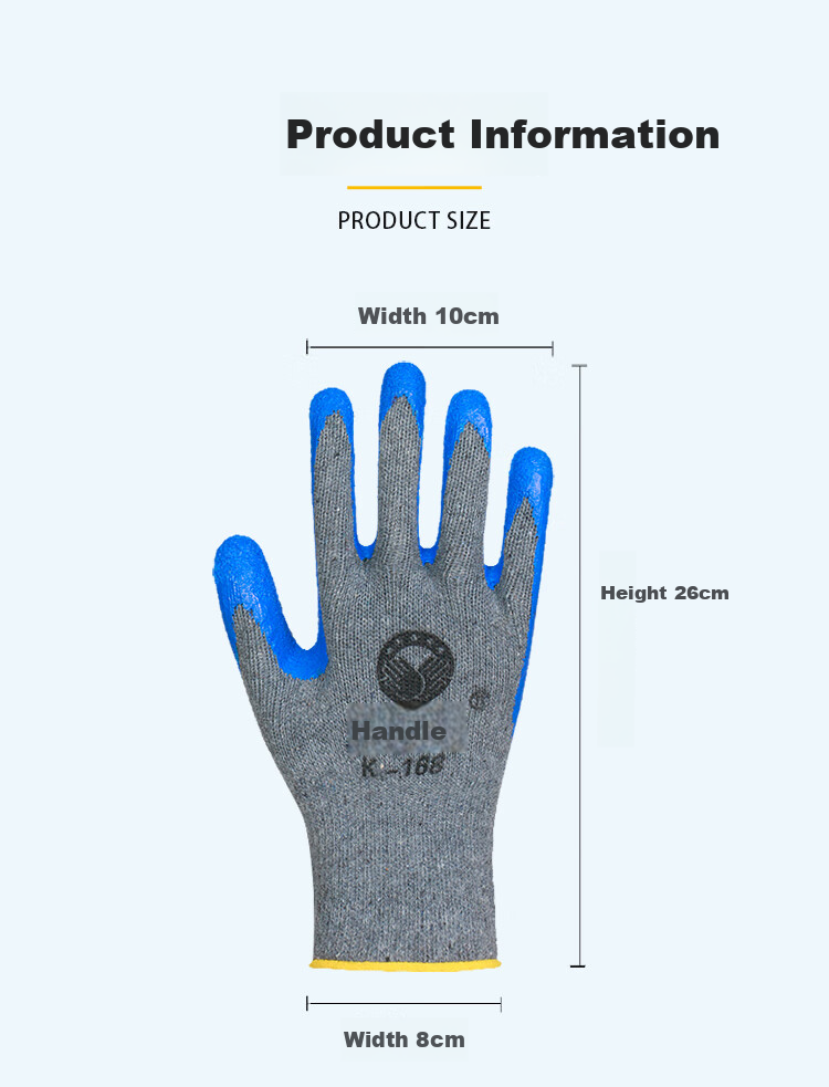 Bangshoushi Latex-Coated Work Gloves, 12 Pairs/pack, Semi-Latex Wrinkled Wear-Resistant Non-Slip Breathable Construction Site Work Protective Gloves K139 Gray 5