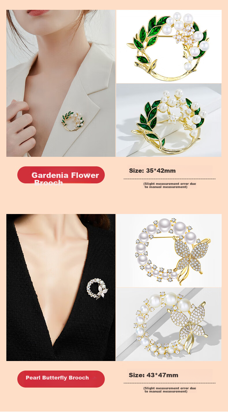 Dijing Women's High-End Brooch Gift Box, Versatile Fashionable Suit Pin Accessories, Autumn And Winter Clothing Ornaments 6